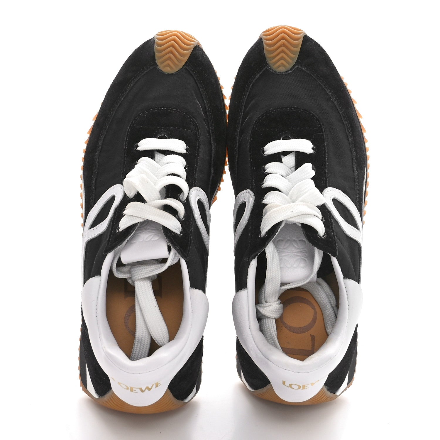 Loewe Nylon Suede Flow Runners Sneakers 36 Black 2 of 9