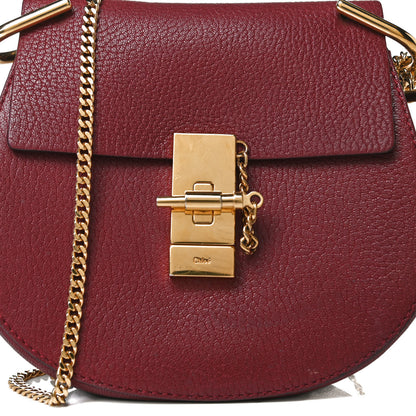 Chloe Grained Lambskin Mini Drew Shoulder Bag Sienna Red 7 of 13