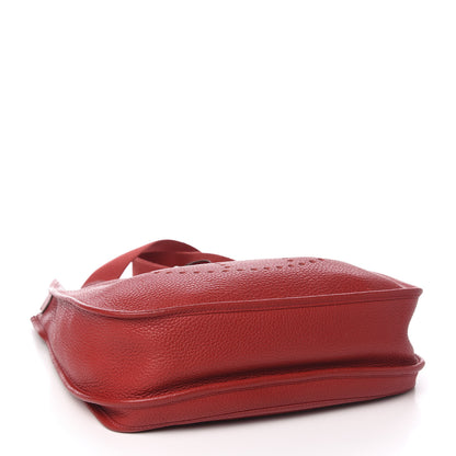 Hermes Taurillon Clemence Evelyne III GM Rouge Casaque 3 of 9
