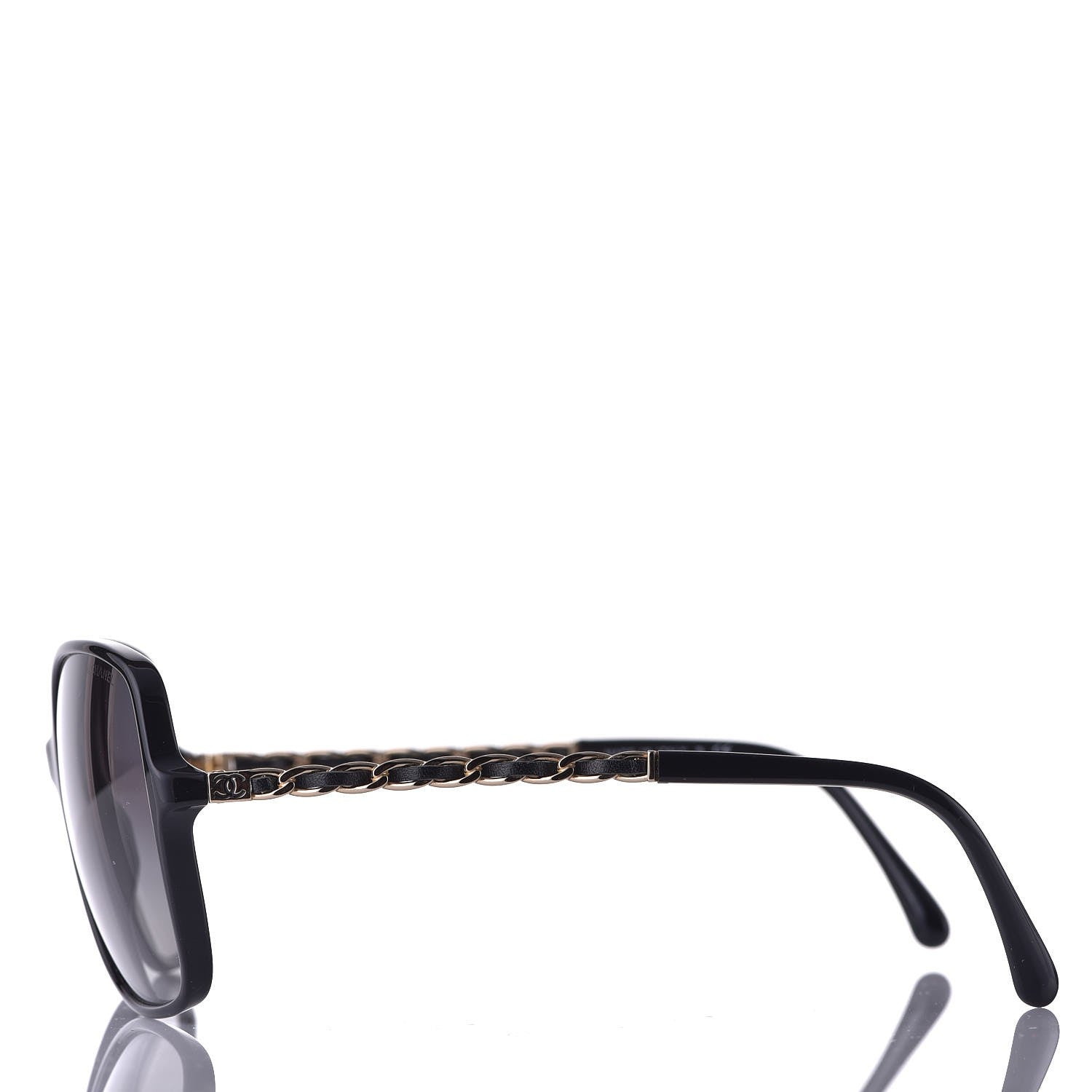 Chanel Lambskin Square Chain Sunglasses 5210-Q Black 3 of 8