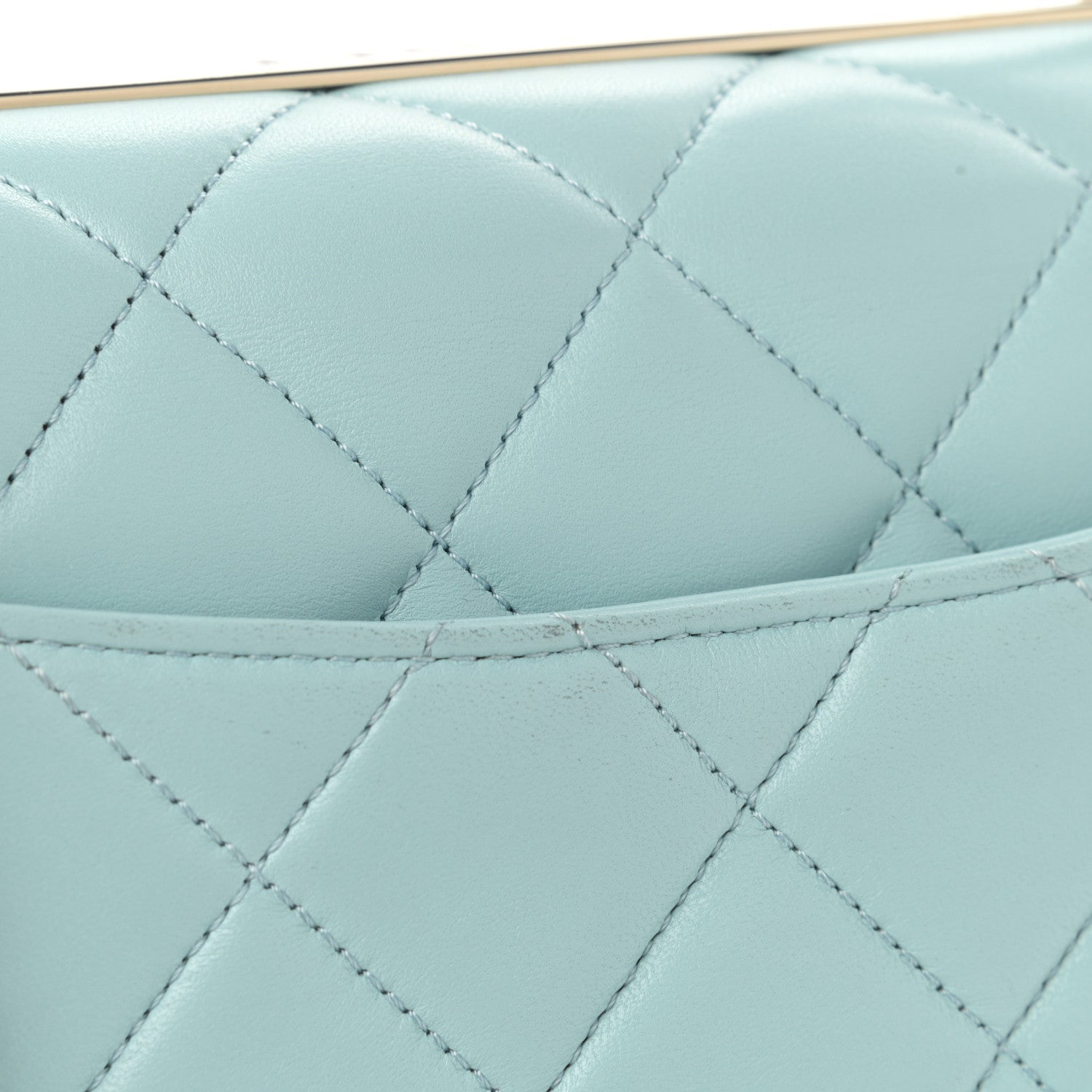 Chanel Lambskin Quilted Small Trendy CC Flap Dual Handle Bag Light Blue 11 of 12