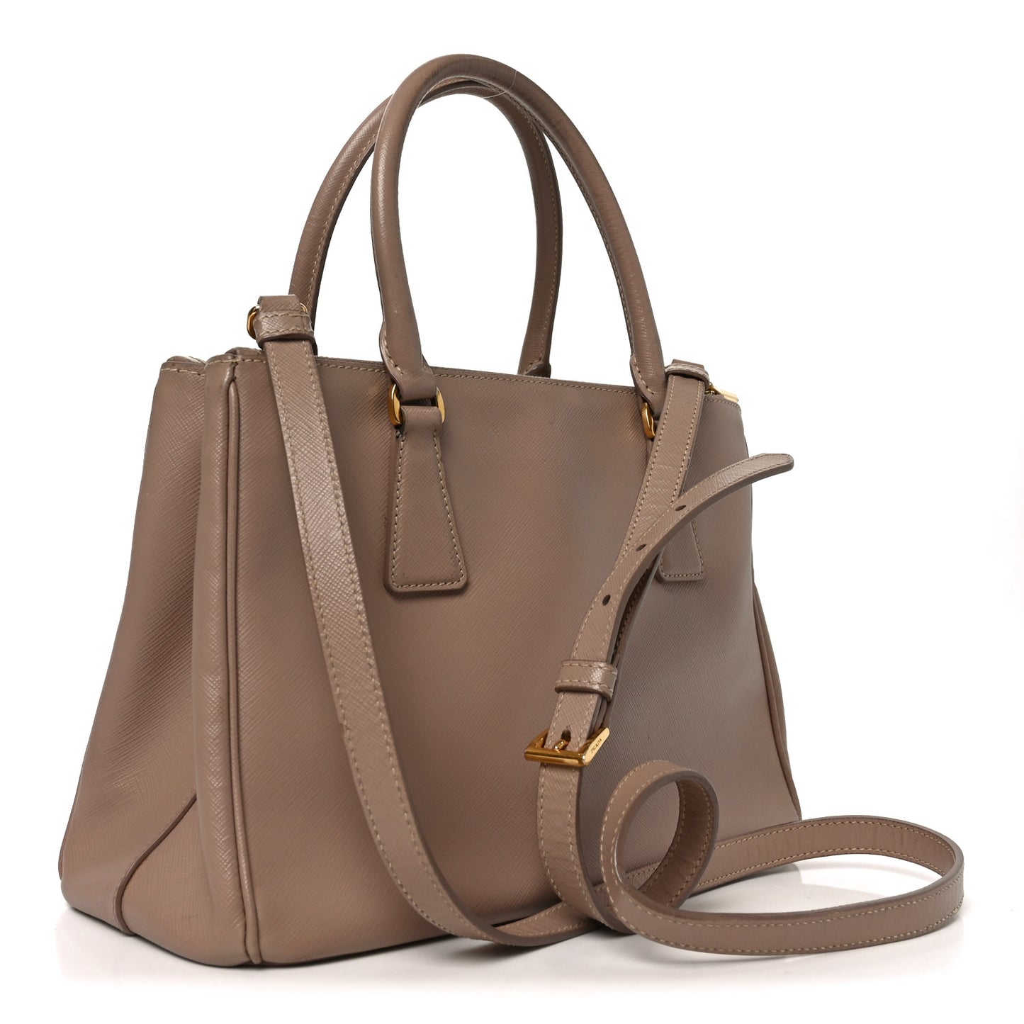 Saffiano Lux Small Galleria Double Zip Tote Cammeo