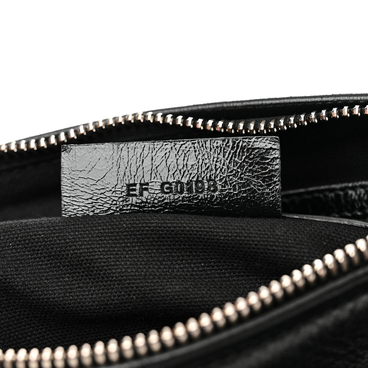 Crinkled Patent Small Pandora Black