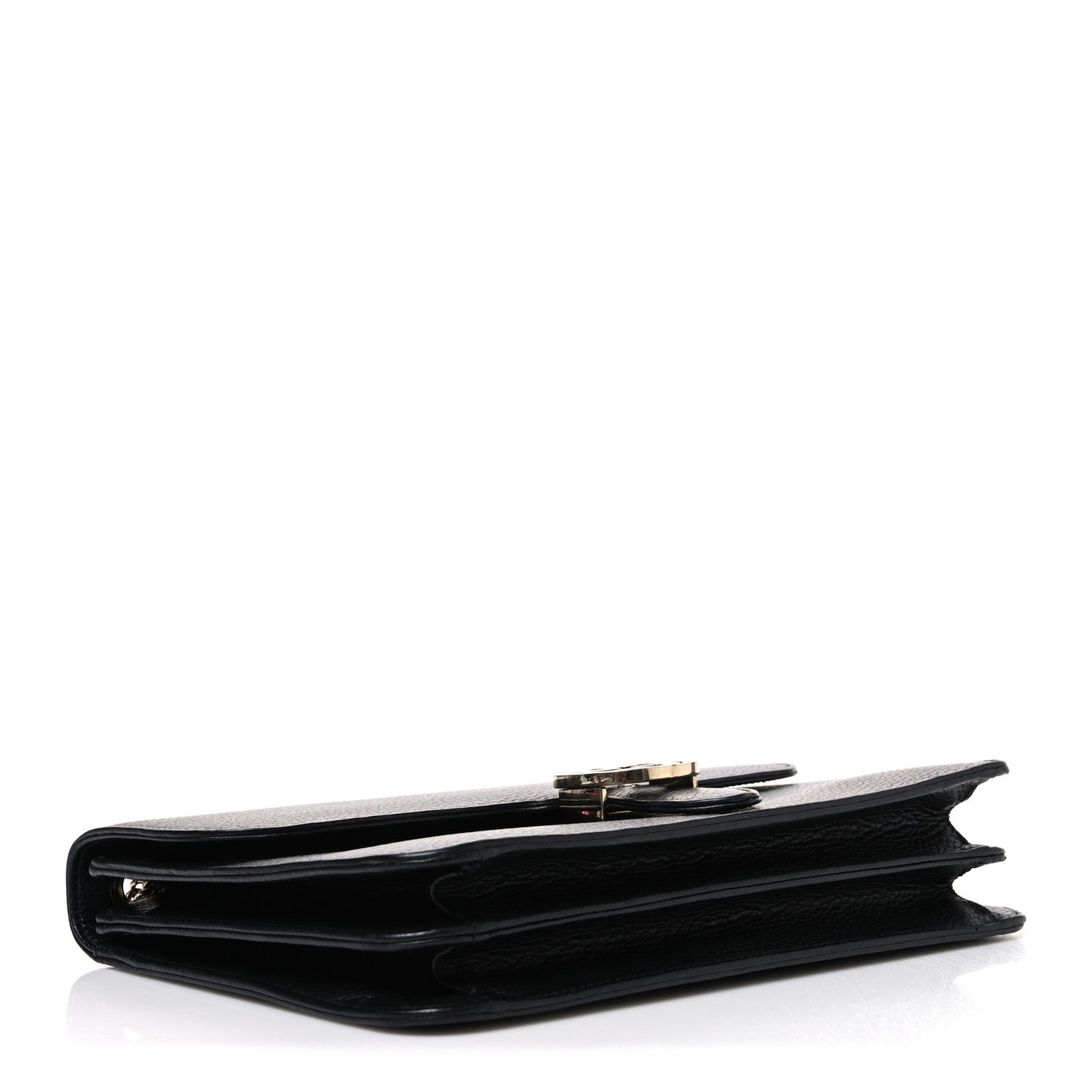 Dollar Calfskin Interlocking G Shoulder Bag Black
