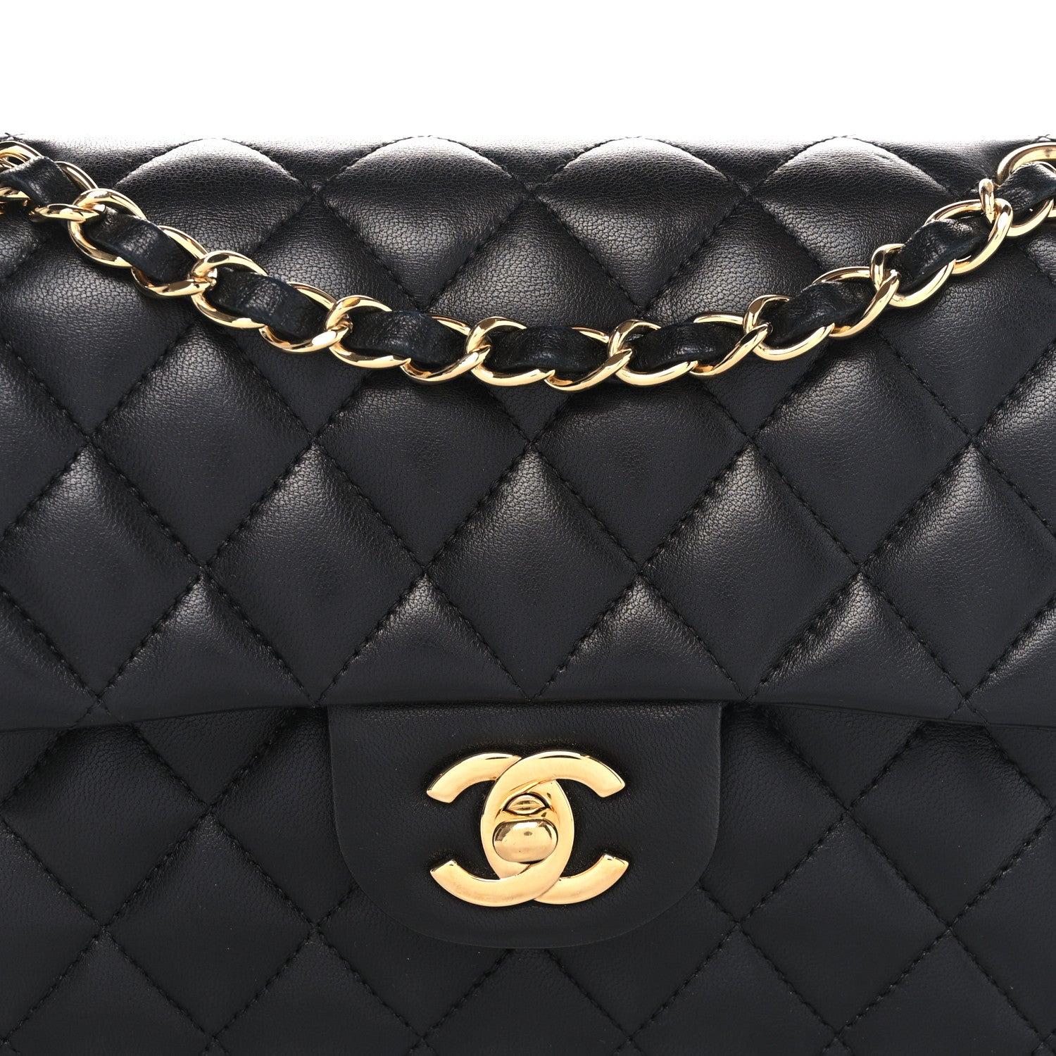 Chanel Lambskin Quilted Small Double Flap Black 8 of 10