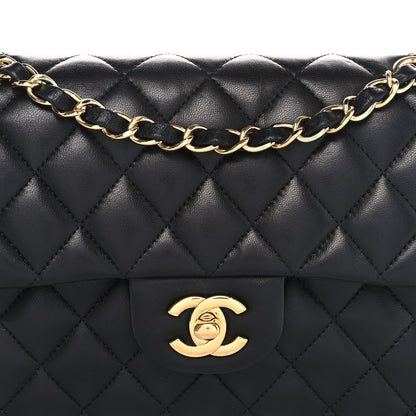 Chanel Lambskin Quilted Small Double Flap Black 8 of 10