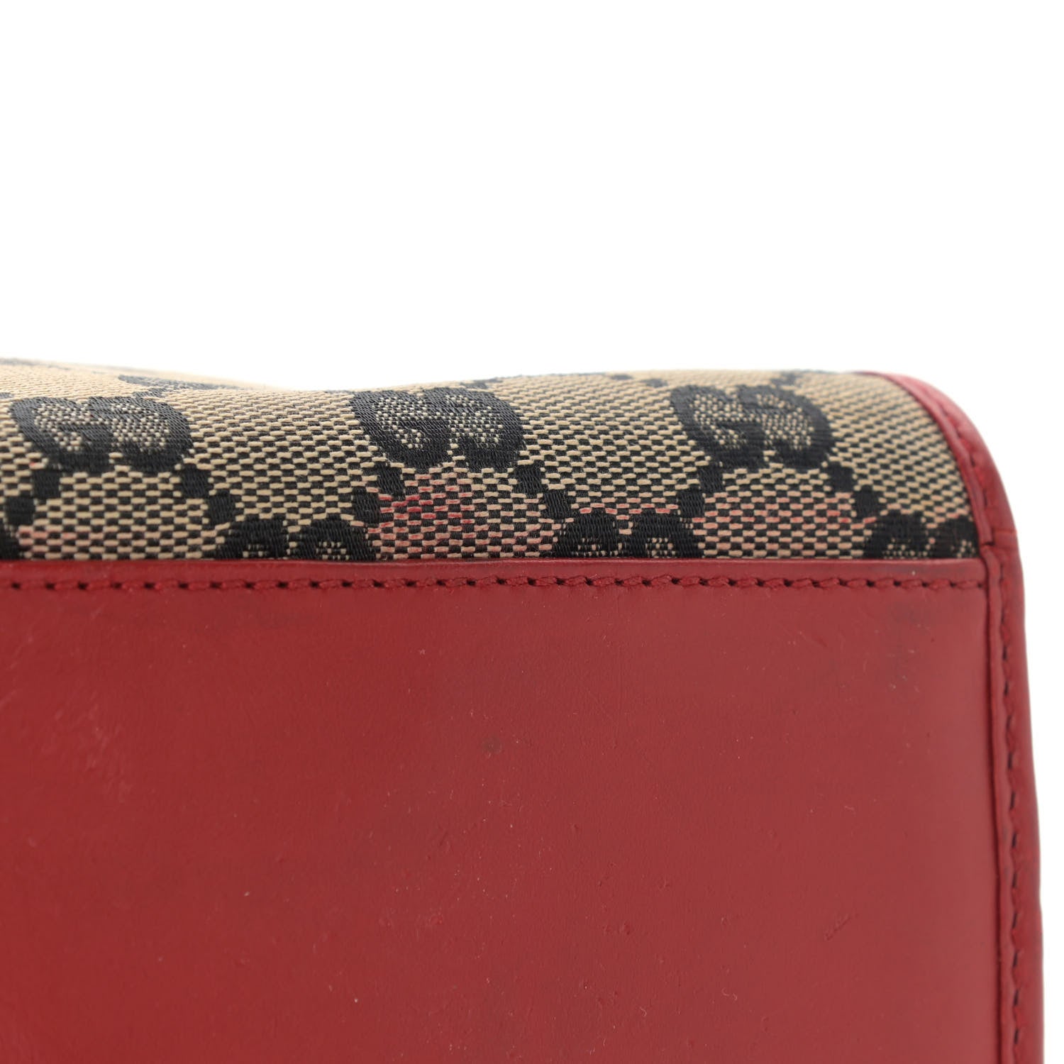 Gucci Monogram Small Bardot Shoulder Bag Red 11 of 13
