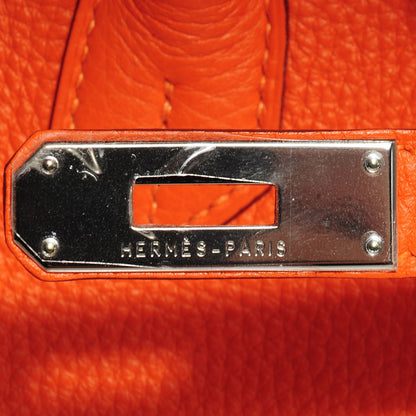 Hermes Taurillon Clemence Birkin 35 Feu Orange 17 of 29