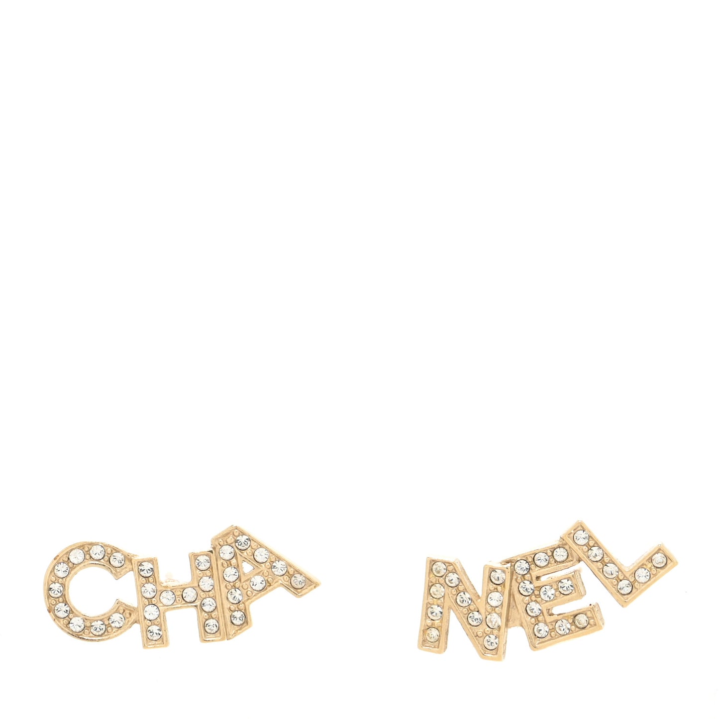 Crystal Pearl Signature Stud Earrings Gold