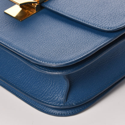 Celine Goatskin Medium Classic Box Flap Bag Deepsea 9 of 10