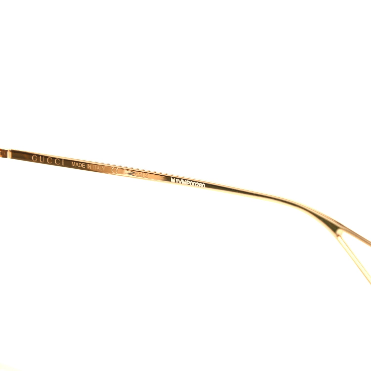 Gucci Metal Rimless Star Studded Monogram 90mm Cat Eye GG0666S Sunglasses Mirror Pink 7 of 9
