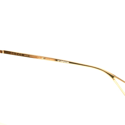 Gucci Metal Rimless Star Studded Monogram 90mm Cat Eye GG0666S Sunglasses Mirror Pink 7 of 9