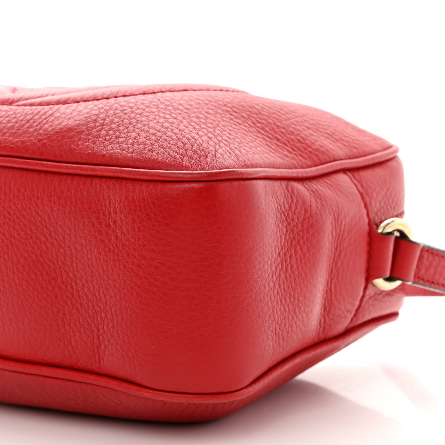 Pebbled Calfskin Small Soho Disco Bag Tabasco Red