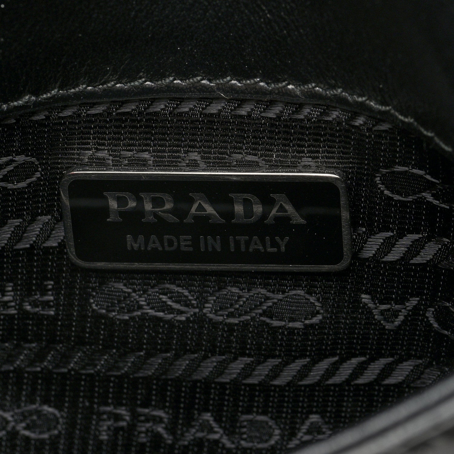 Prada Spazzolato Mini Cleo Flap Adjustable Strap Shoulder Bag Black 6 of 9