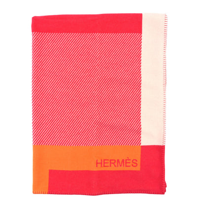 Hermes Wool Cashmere H Riviera Blanket Terracotta 1 of 3