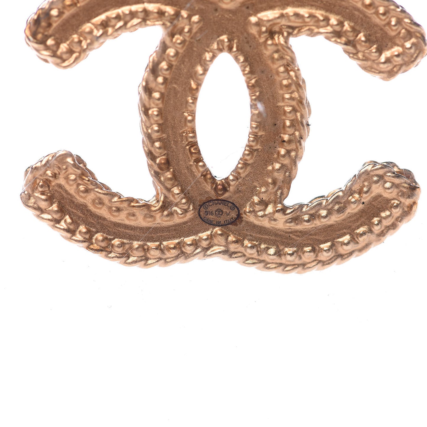 CC Drop Earrings Matte Gold
