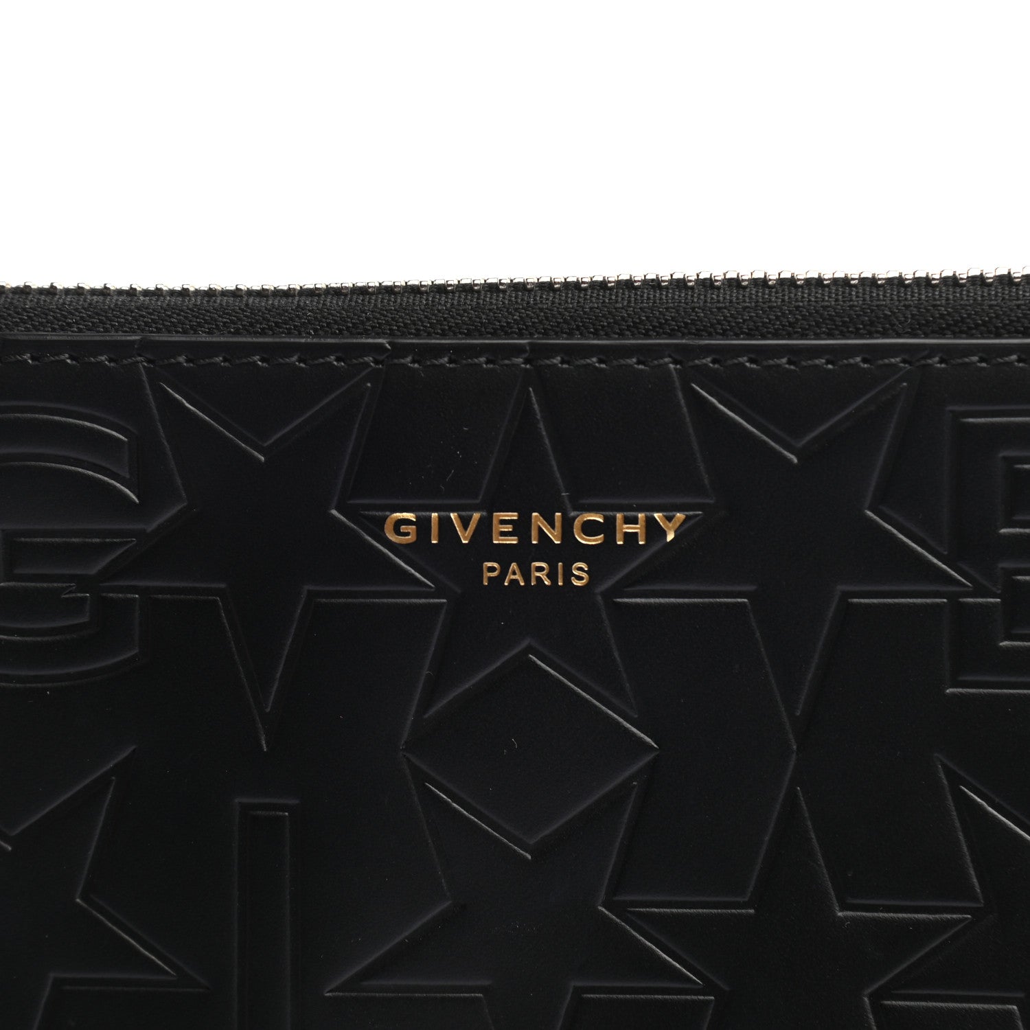 Givenchy Lambskin Star Embossed Large Pouch Black 6 of 7