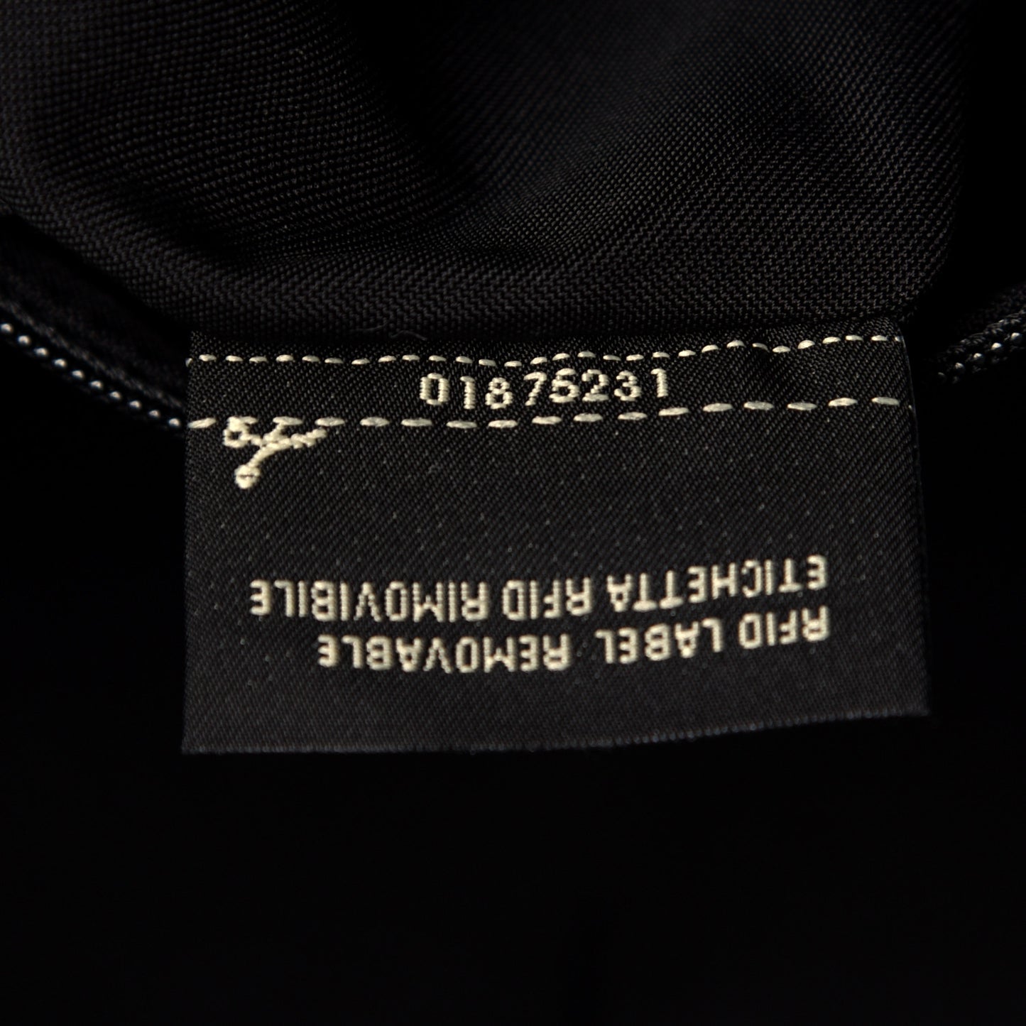 Nylon Shearling Block Letter Logo Tote Black Multicolor