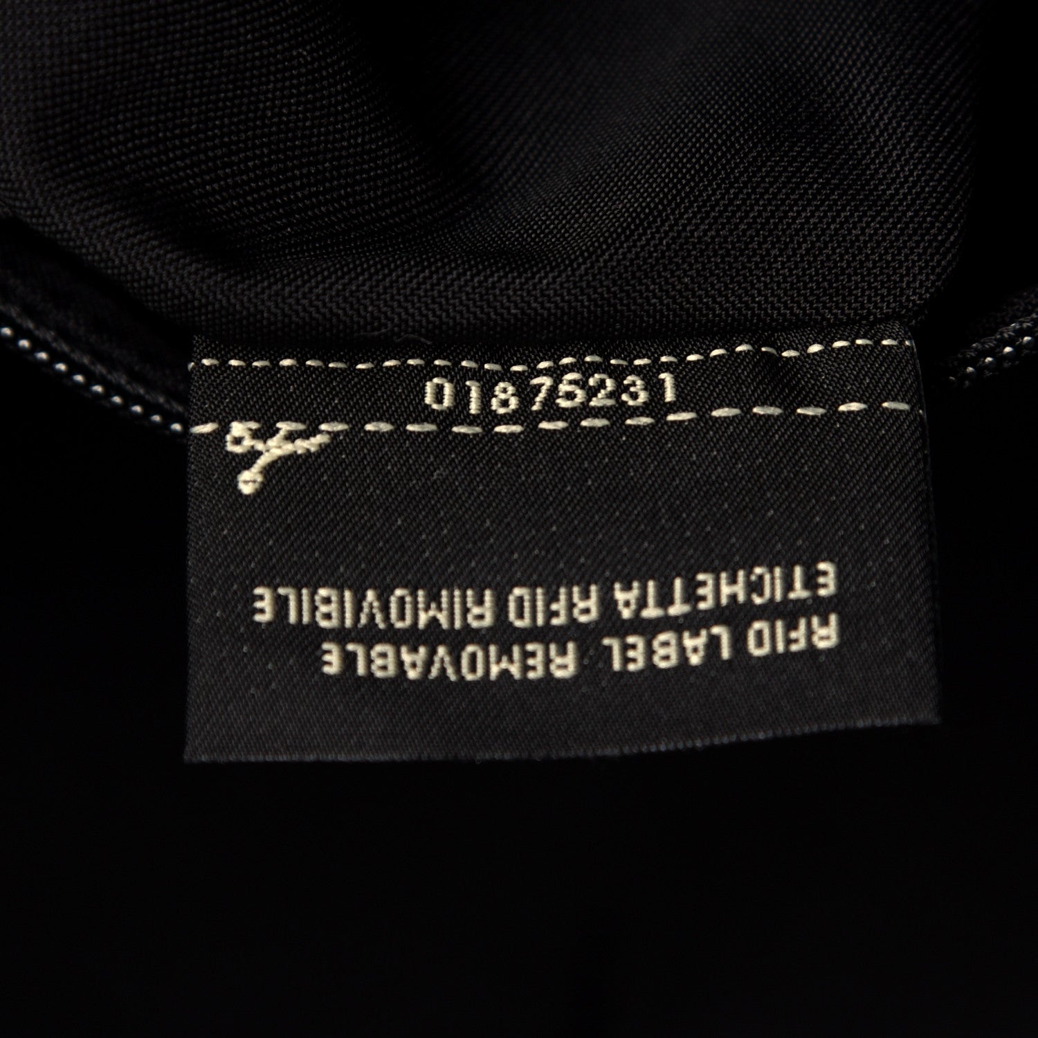 Fendi Nylon Shearling Block Letter Logo Tote Black Multicolor 6 of 12