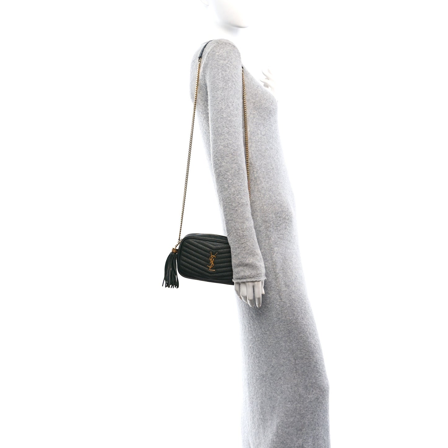 Grain De Poudre Matelasse Monogram Mini Lou Camera Bag New Vert Fonce