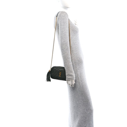 Saint Laurent Grain De Poudre Matelasse Monogram Mini Lou Camera Bag New Vert Fonce 2 of 10