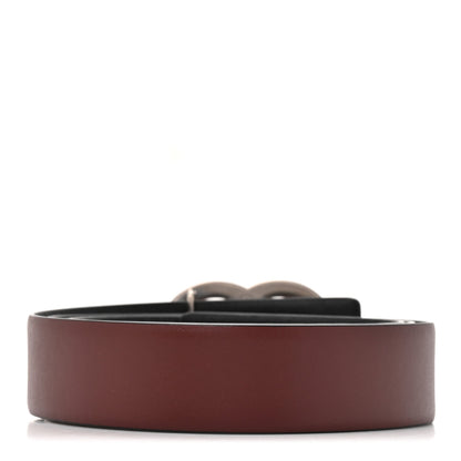 Chanel Calfskin CC Reversible Belt 90 36 Black Burgundy 4 of 8