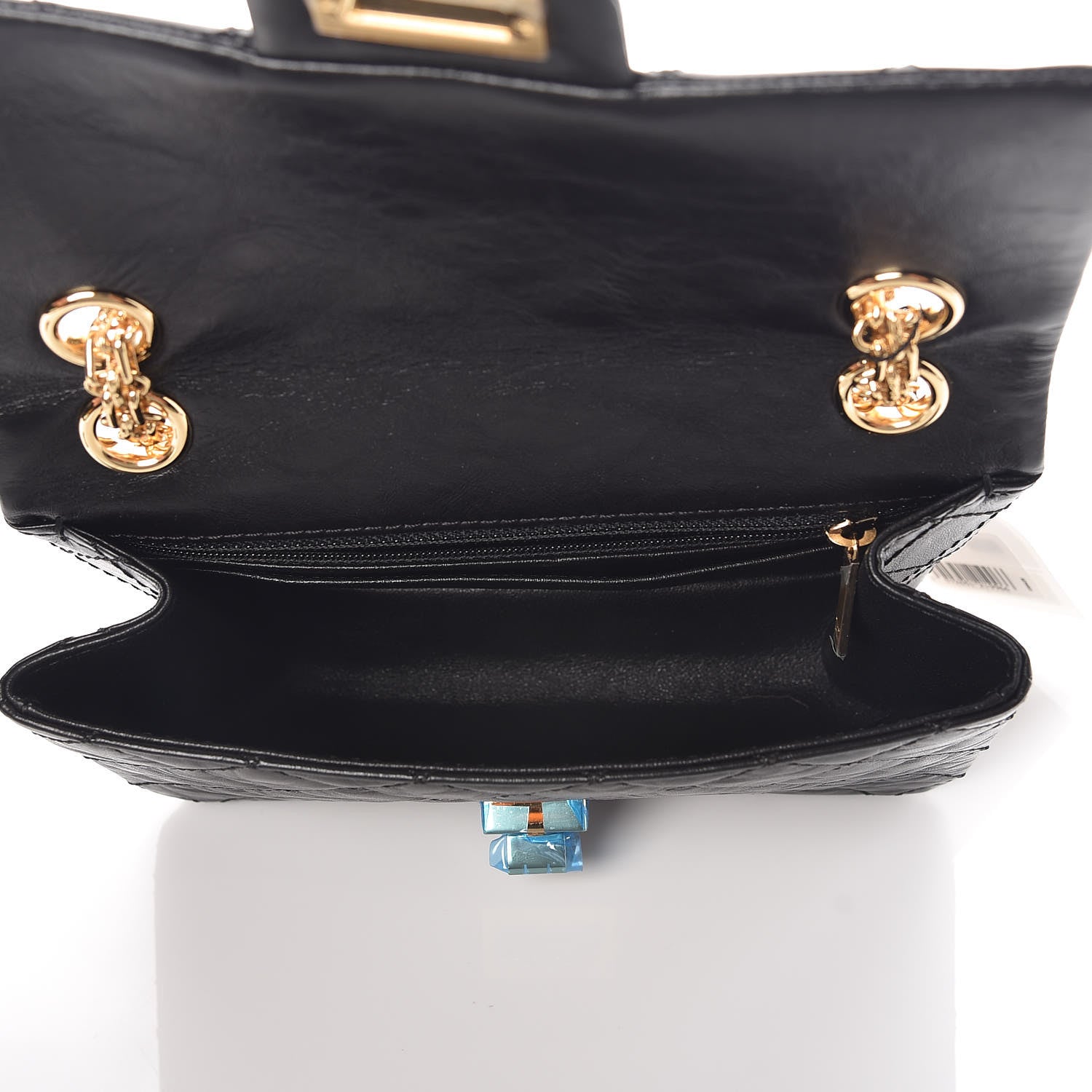 Chanel Aged Calfskin Quilted 2.55 Reissue Mini Flap Black 7 of 10