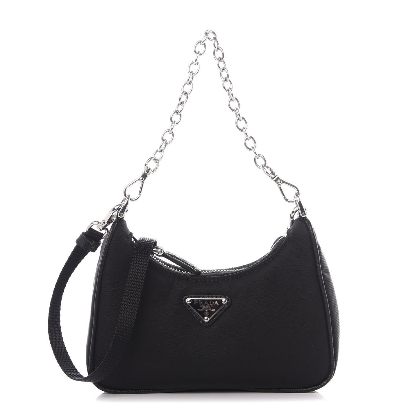 Tessuto Nylon Mini Re-Edition 2000 Shoulder Bag Black
