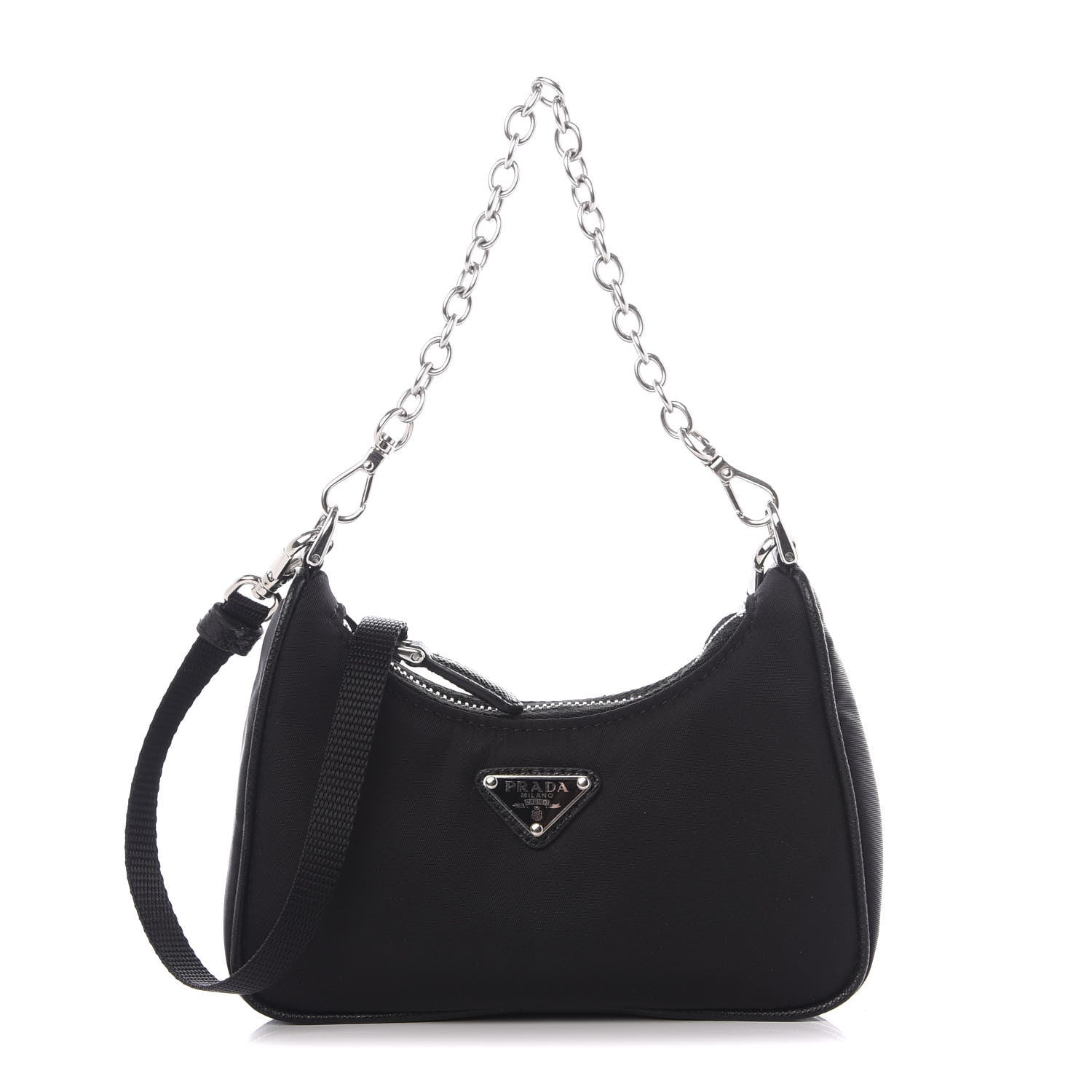Prada Tessuto Nylon Mini Re-Edition 2000 Shoulder Bag Black 1 of 8