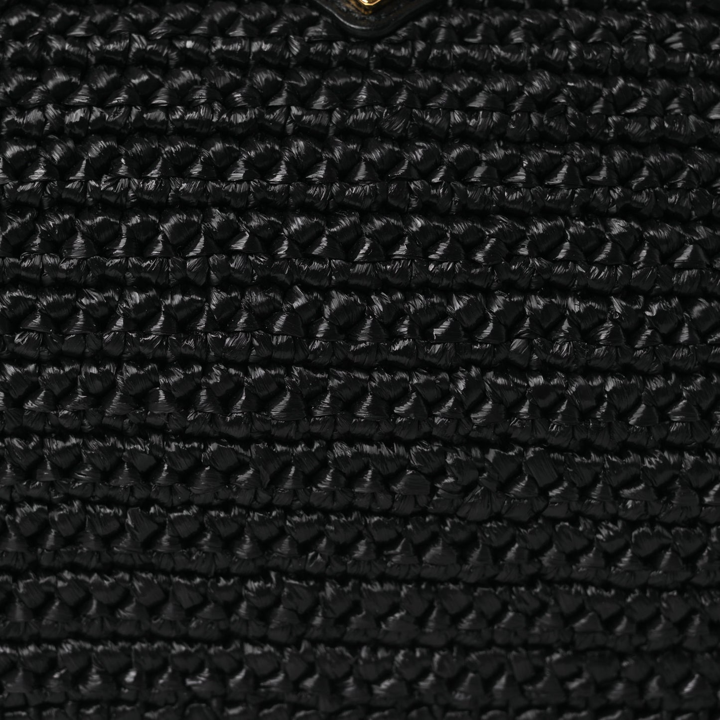 Yarn Raffia Effect Crochet Re-Edition 2005 Shoulder Bag Black