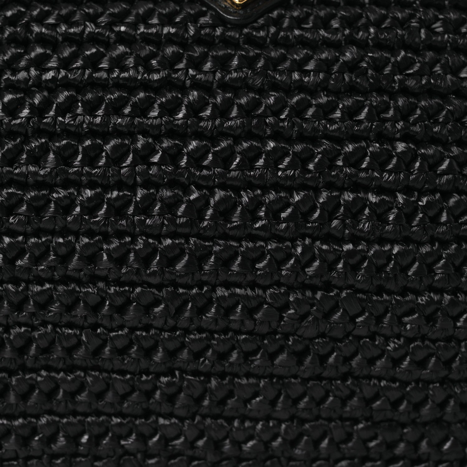 Prada Yarn Raffia Effect Crochet Re-Edition 2005 Shoulder Bag Black 9 of 12