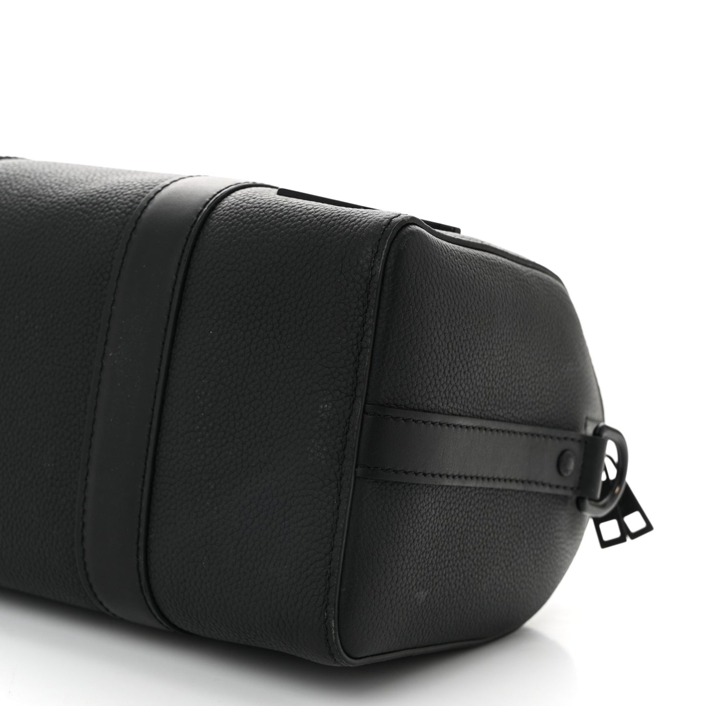 Grained Calfskin Aerogram City Keepall Black