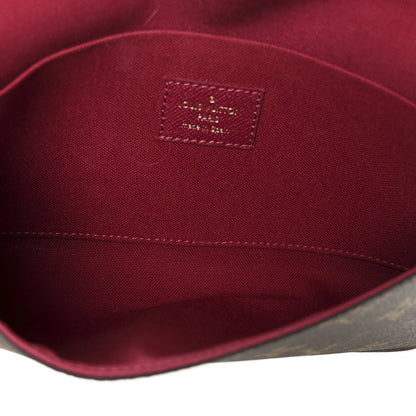 Louis Vuitton Monogram Pochette Felicie Chain Wallet Fuchsia 6 of 15