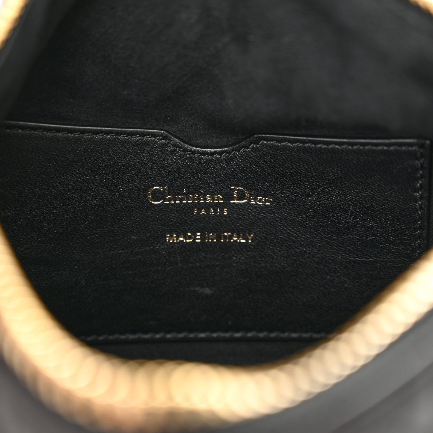 Lambskin Cannage Medium Dior Vibe Hobo Bag Black