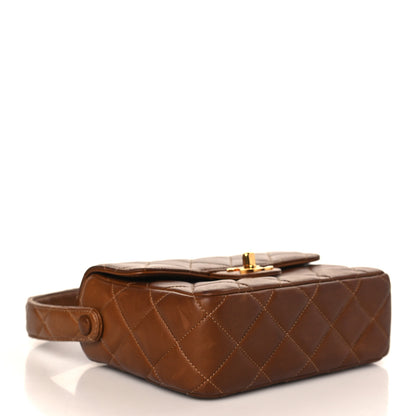 Chanel Lambskin Quilted Flap Bag Brown 3 of 8