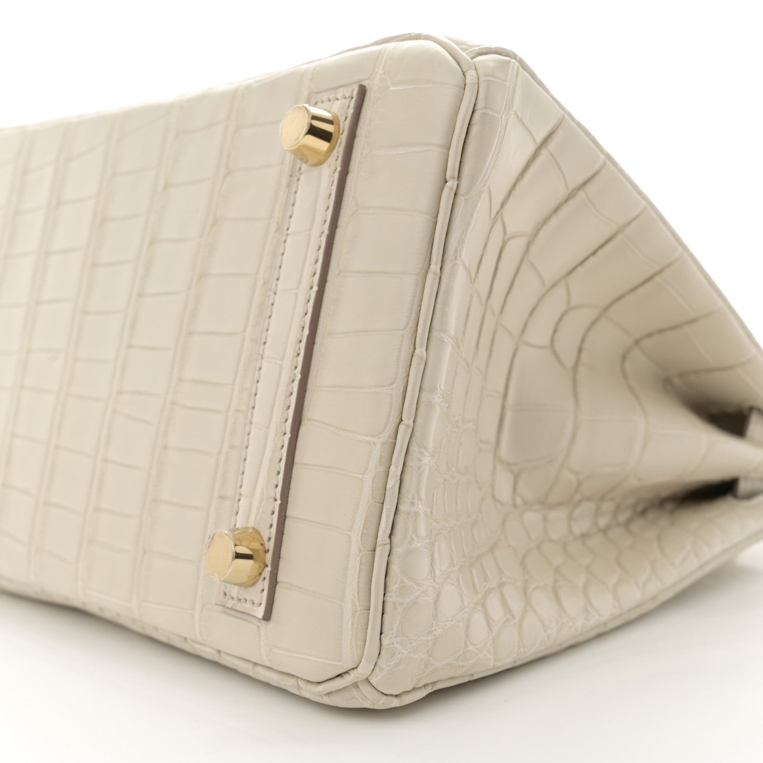 Hermes Matte Alligator Birkin 25 Beton 10 of 12