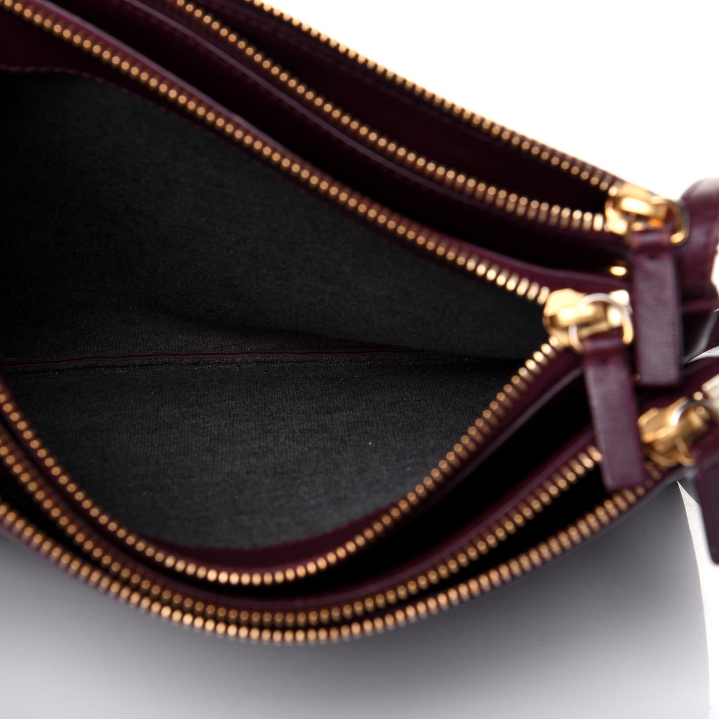 Lambskin Large Trio Crossbody Bag Burgundy