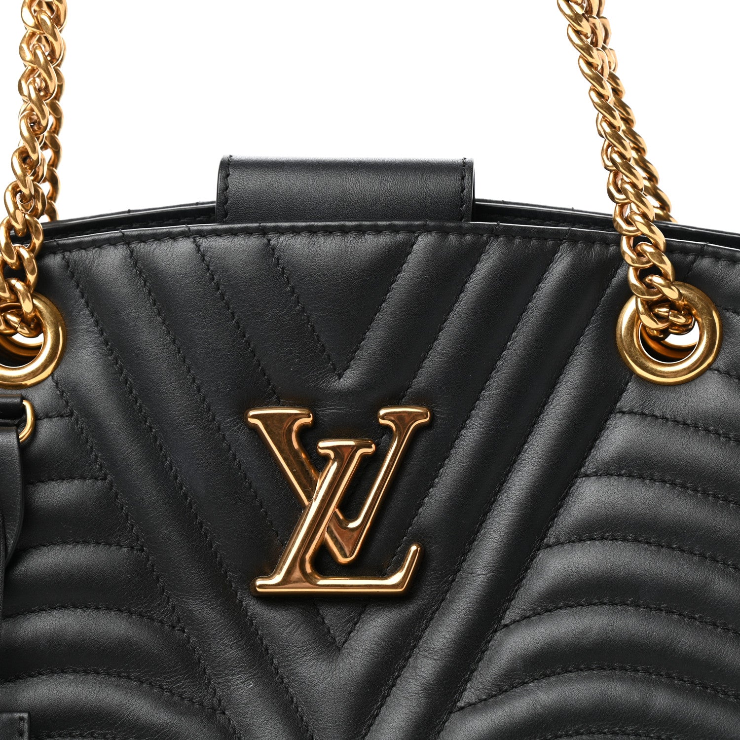 Louis Vuitton Calfskin New Wave Chain Tote Black 8 of 8