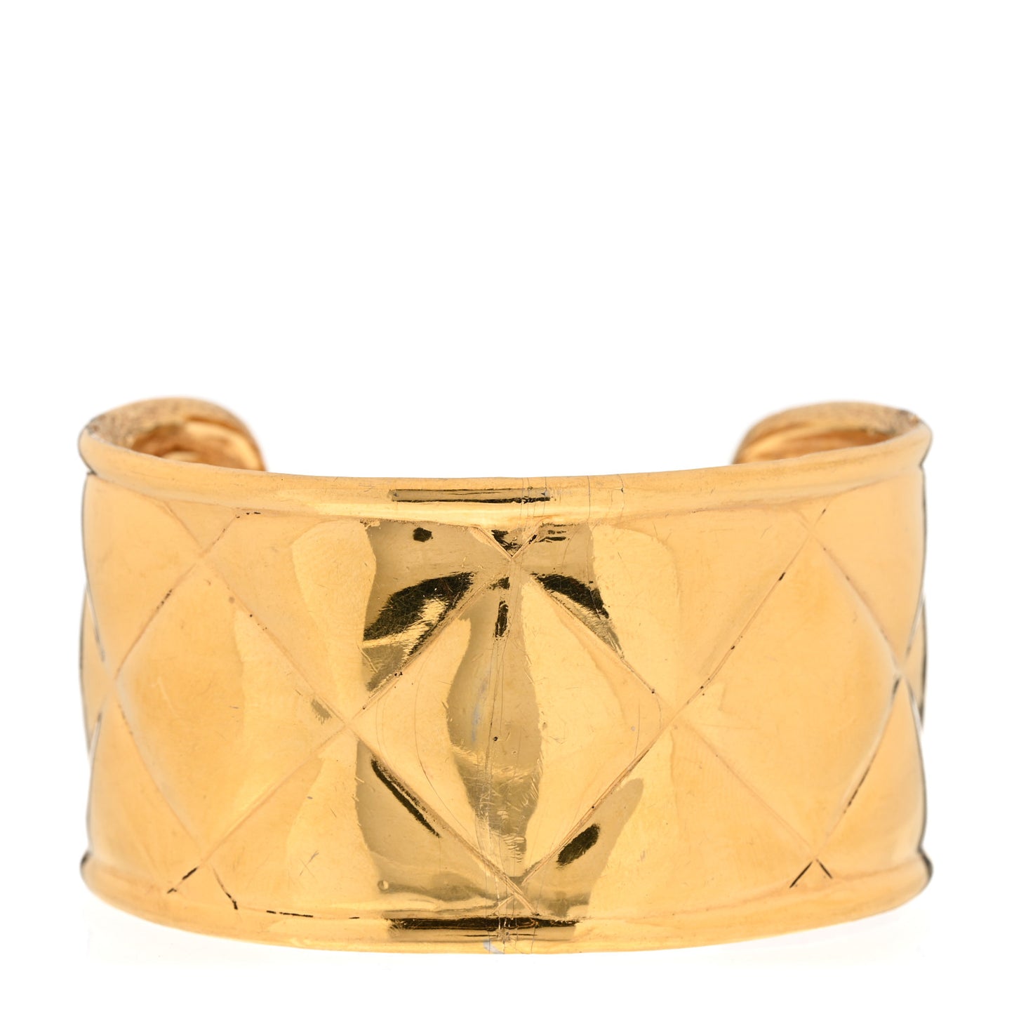 Metal Quilted CC Cuff Gold