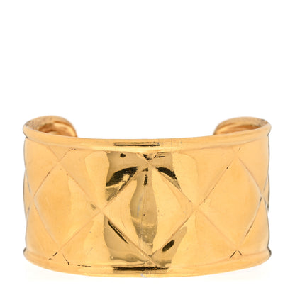 Chanel Metal Quilted CC Cuff Gold 1 of 4