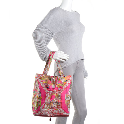 Hermes Silky Pop La Danse du Cheval Marwari Shopper Tote 2 of 13