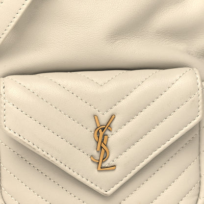 Saint Laurent Lambskin Matelasse Monogram Joe Nano Bucket Bag Blanc Vintage 8 of 13