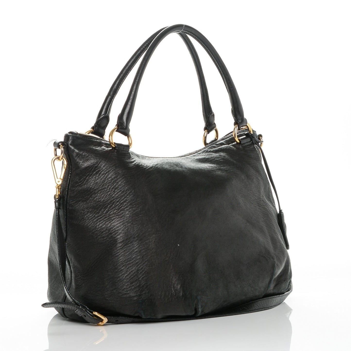 Soft Calf Shoulder Bag Nero Black