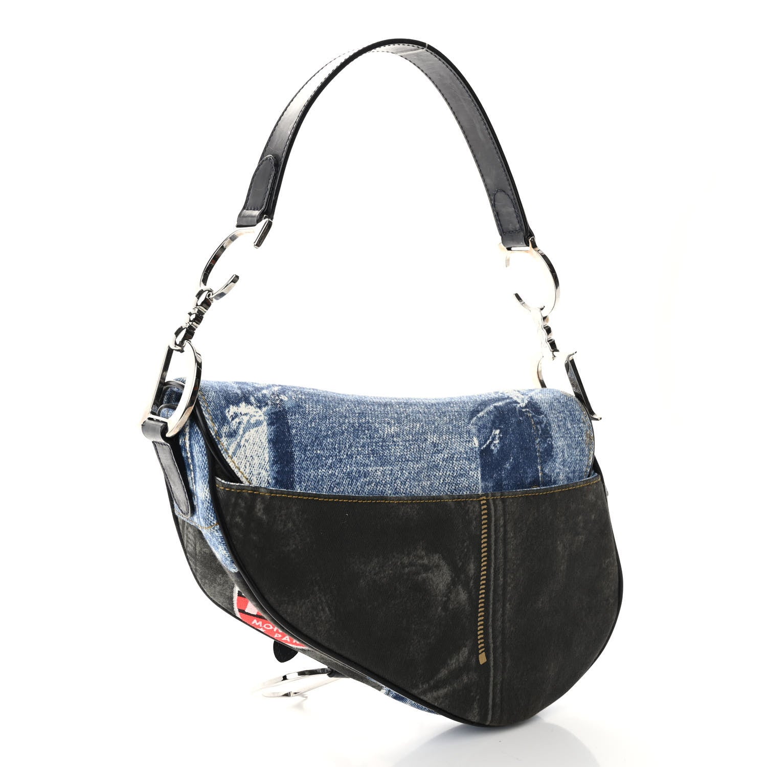 Christian Dior CHRISTIAN DIOR Denim Speedway Saddle Bag 4 of 11