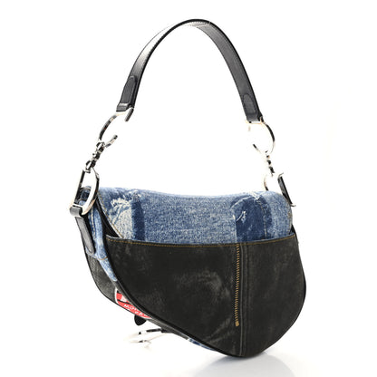 Christian Dior CHRISTIAN DIOR Denim Speedway Saddle Bag 4 of 11