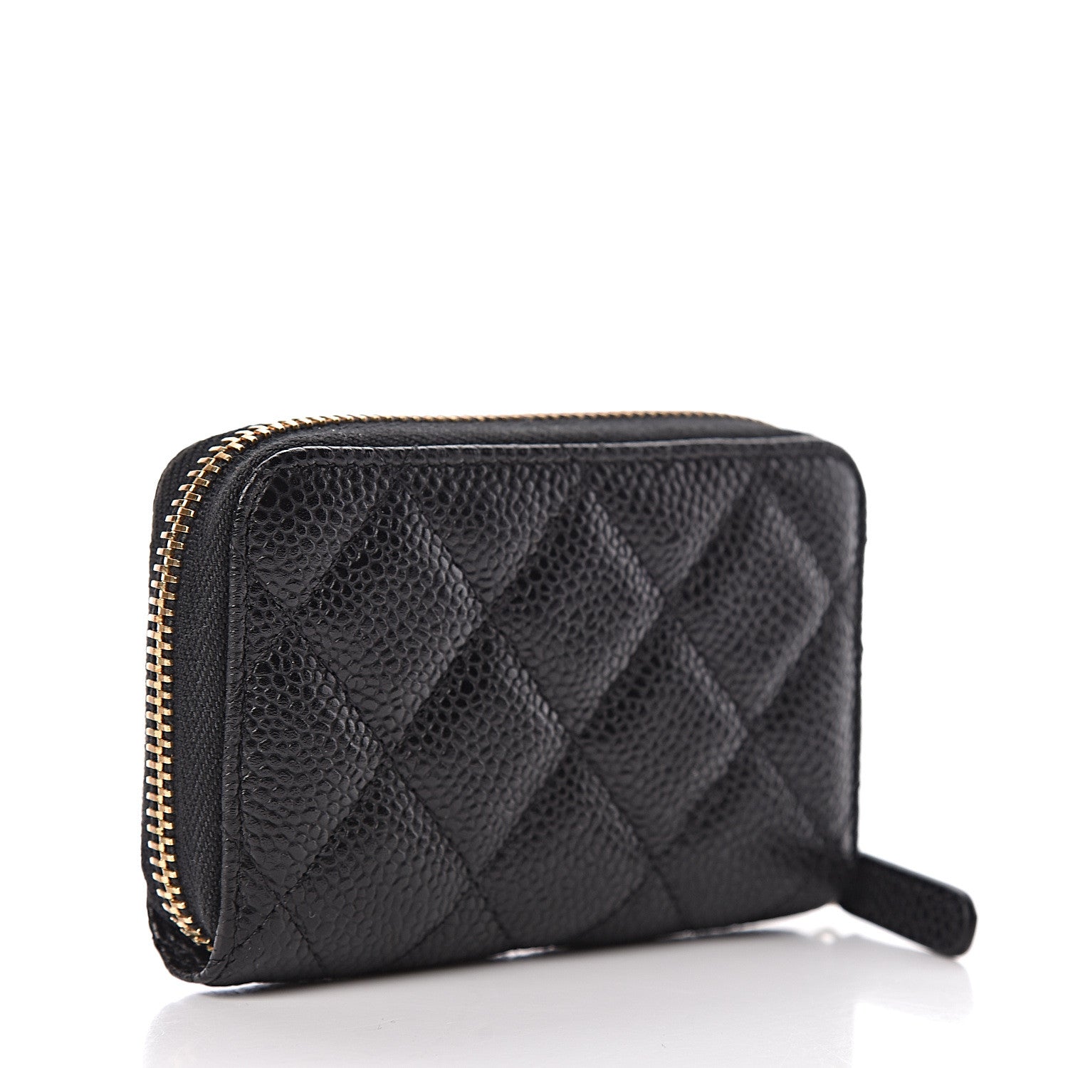 Chanel Caviar Quilted Zip Coin Purse Black 3 of 8