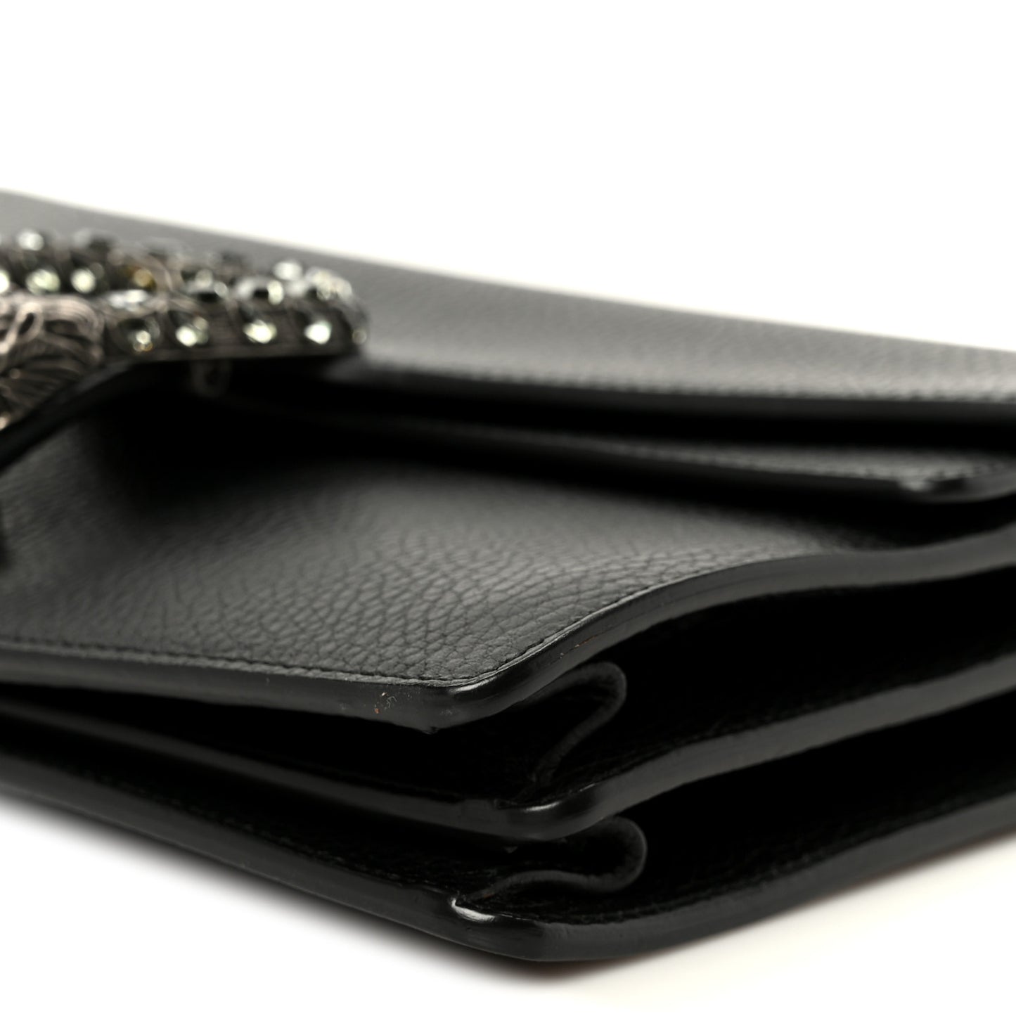 Pebbled Calfskin Small Dionysus Shoulder Bag Black