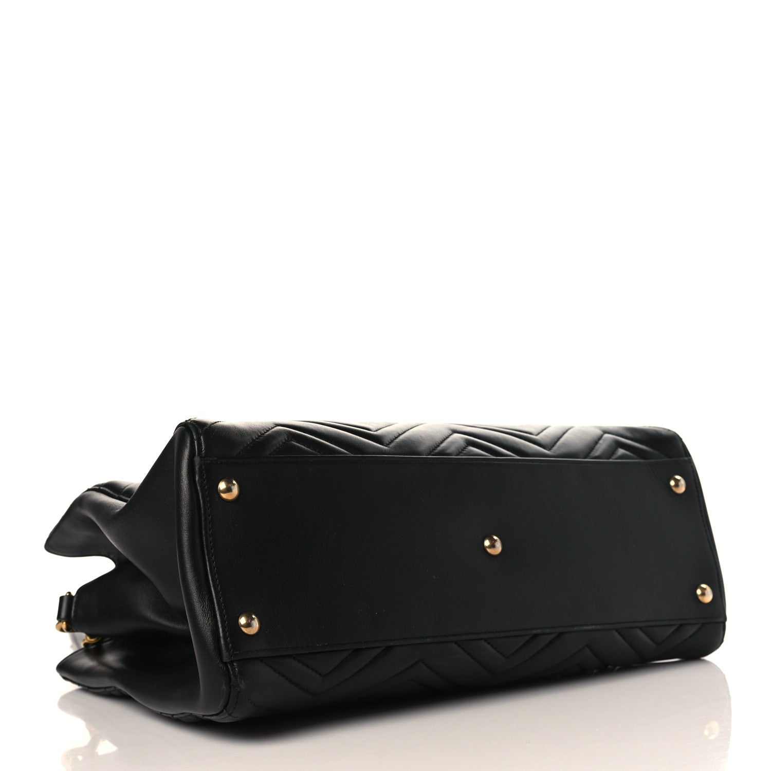 Gucci Calfskin Matelasse Medium GG Marmont Tote Black 4 of 9