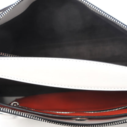 Fendi Vitello Baltico Dolce Shiny Nappa Lace Up DotCom Satchel White Parrot 6 of 20