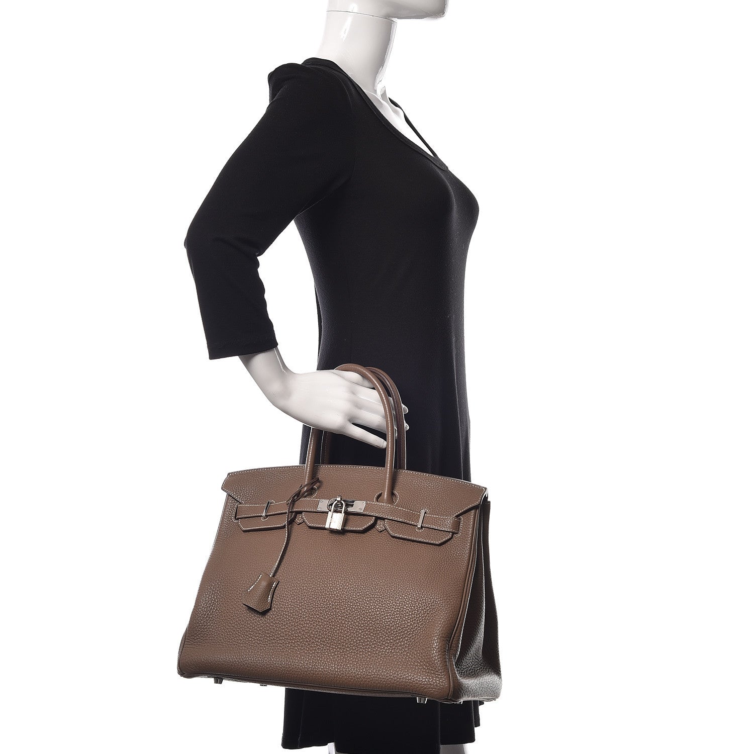 Hermes Taurillon Clemence Birkin 35 Etoupe 2 of 12